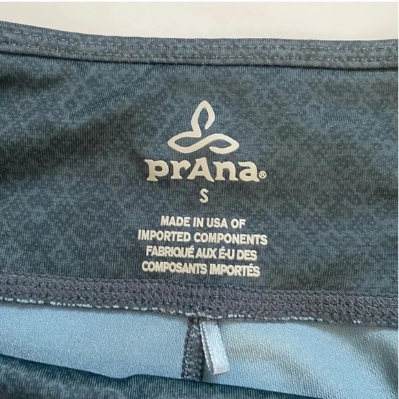 PrAna Roxanne Printed Leggings Pull On Stretch Small patchwork grey boho Moto - Picture 9 of 12